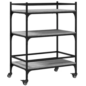 vidaXL Chariot de cuisine sonoma gris 65x40x86,5 cm bois d'ingénierie | vidaxl-fr
